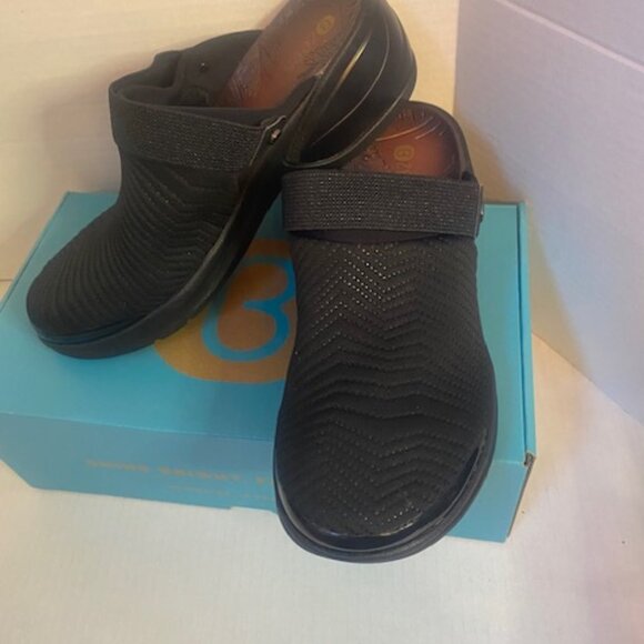 Bzees Women's Kitty Clogs Black Elastic Slingback Wedge, size 10 (NEW) - Picture 2 of 8
